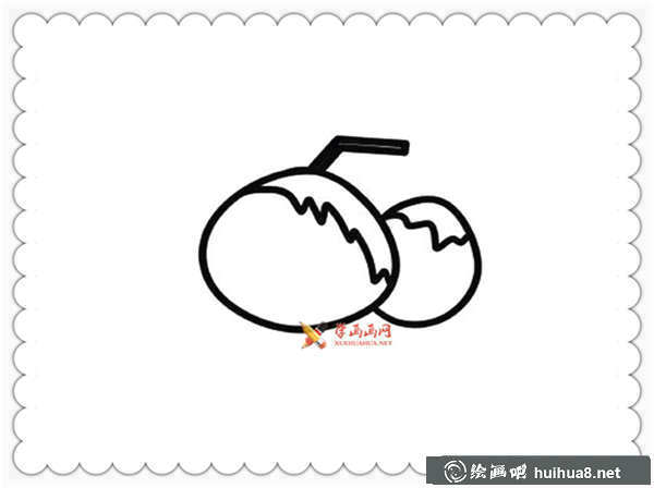 椰子簡筆畫圖片12幅(12)