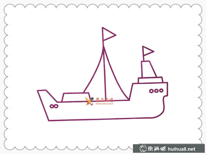 輪船簡(jiǎn)筆畫(huà)圖片大全(5)