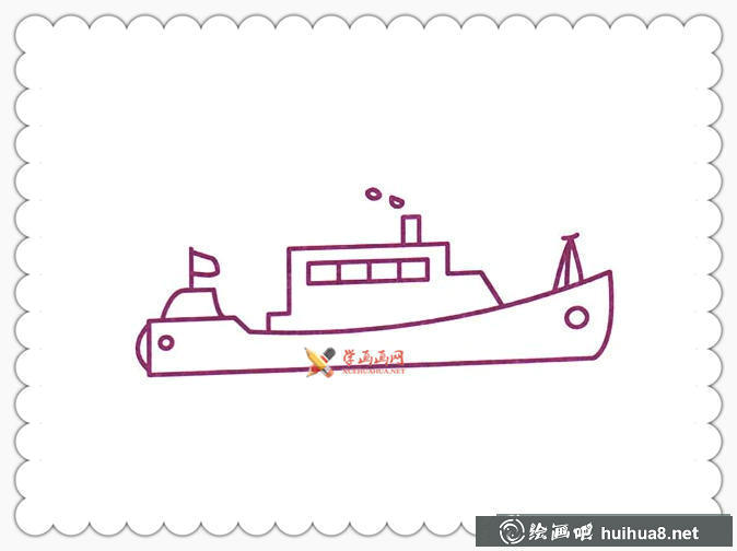 輪船簡(jiǎn)筆畫(huà)圖片大全(9)