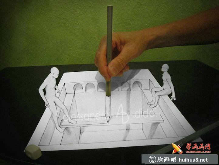國(guó)外藝術(shù)家的創(chuàng)意3D鉛筆畫(3)