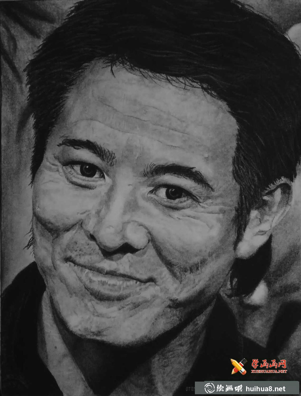 李連杰素描畫圖片8幅(6)
