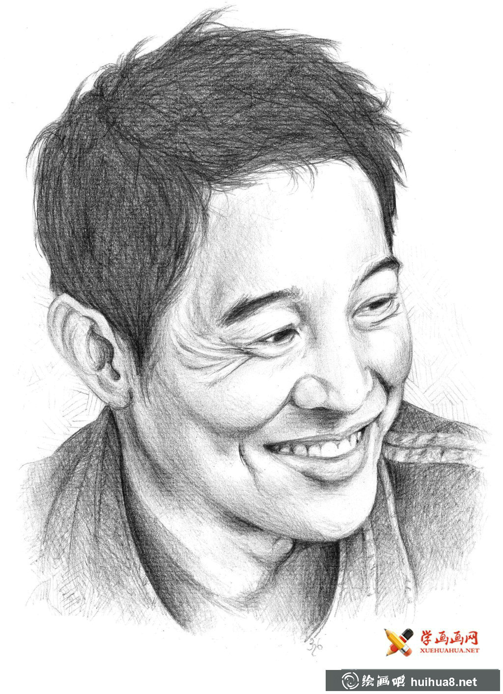 李連杰素描畫圖片8幅(4)