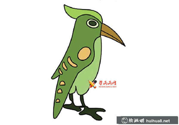 16幅彩色小鳥簡筆畫(3)