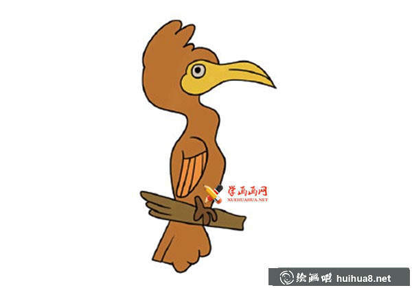 16幅彩色小鳥簡筆畫(5)