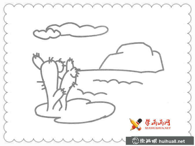 17幅簡(jiǎn)單漂亮的風(fēng)景簡(jiǎn)筆畫圖片(4)
