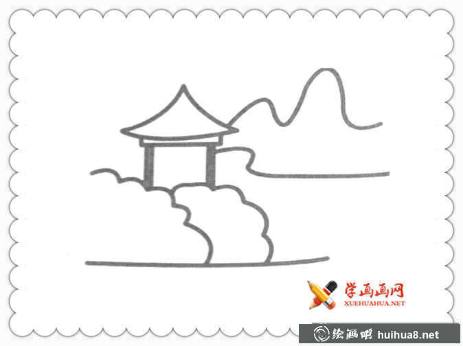 17幅簡(jiǎn)單漂亮的風(fēng)景簡(jiǎn)筆畫圖片(7)