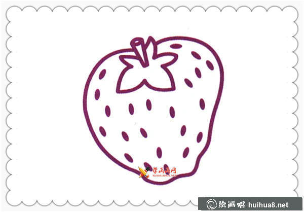 草莓簡(jiǎn)筆畫(huà)圖片(5)
