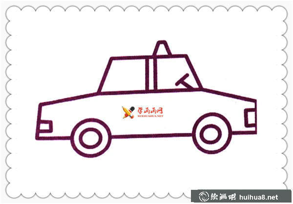 出租車簡筆畫圖片3幅(1)