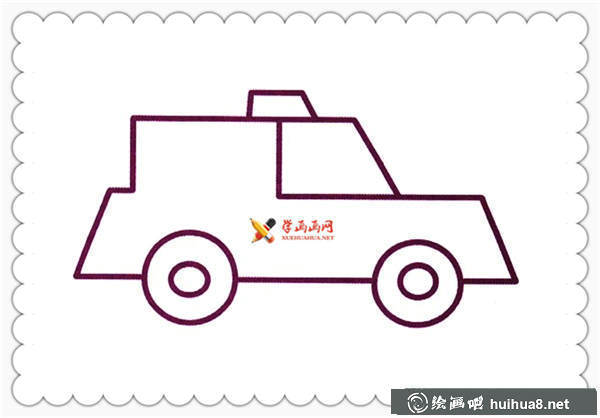 出租車簡筆畫圖片3幅(3)