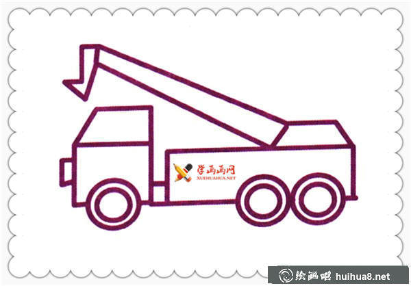 吊車簡筆畫圖片2幅(1)