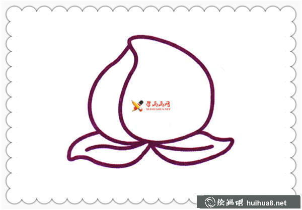 3幅桃子簡(jiǎn)筆畫圖片(1)