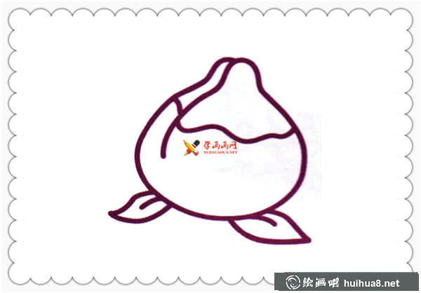 3幅桃子簡(jiǎn)筆畫圖片(2)