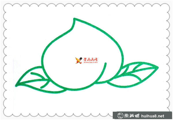 3幅桃子簡(jiǎn)筆畫圖片(3)