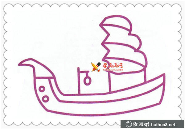 帆船簡(jiǎn)筆畫圖片(4)