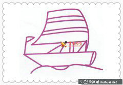 帆船簡(jiǎn)筆畫(huà)四幅欣賞