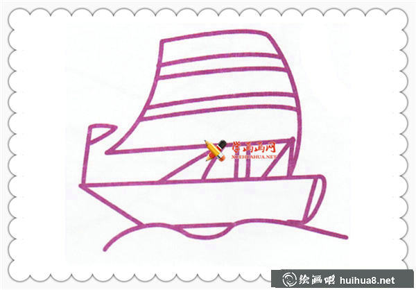 帆船簡(jiǎn)筆畫圖片(1)