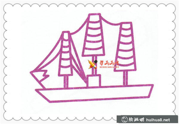 帆船簡(jiǎn)筆畫圖片(3)