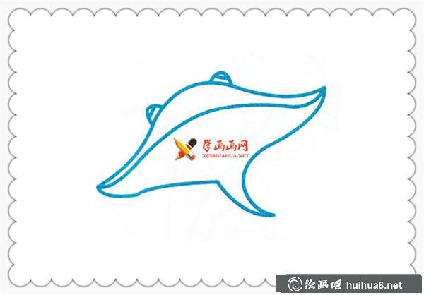 蝠鲼（魔鬼魚）簡筆畫圖片(1)