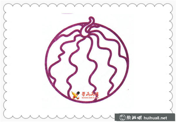 8幅西瓜簡筆畫圖片素材(1)