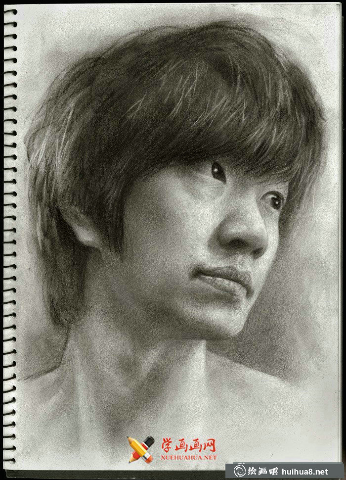 韓國青年畫家JW-Jeong的人物素描肖像畫欣賞(13)