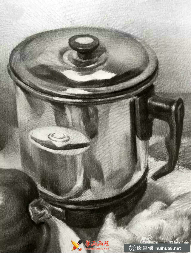 9幅不銹鋼物體單體素描范畫(2)