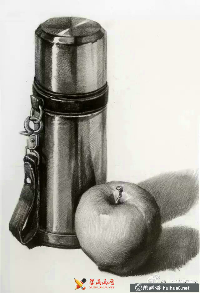 9幅不銹鋼物體單體素描范畫(9)