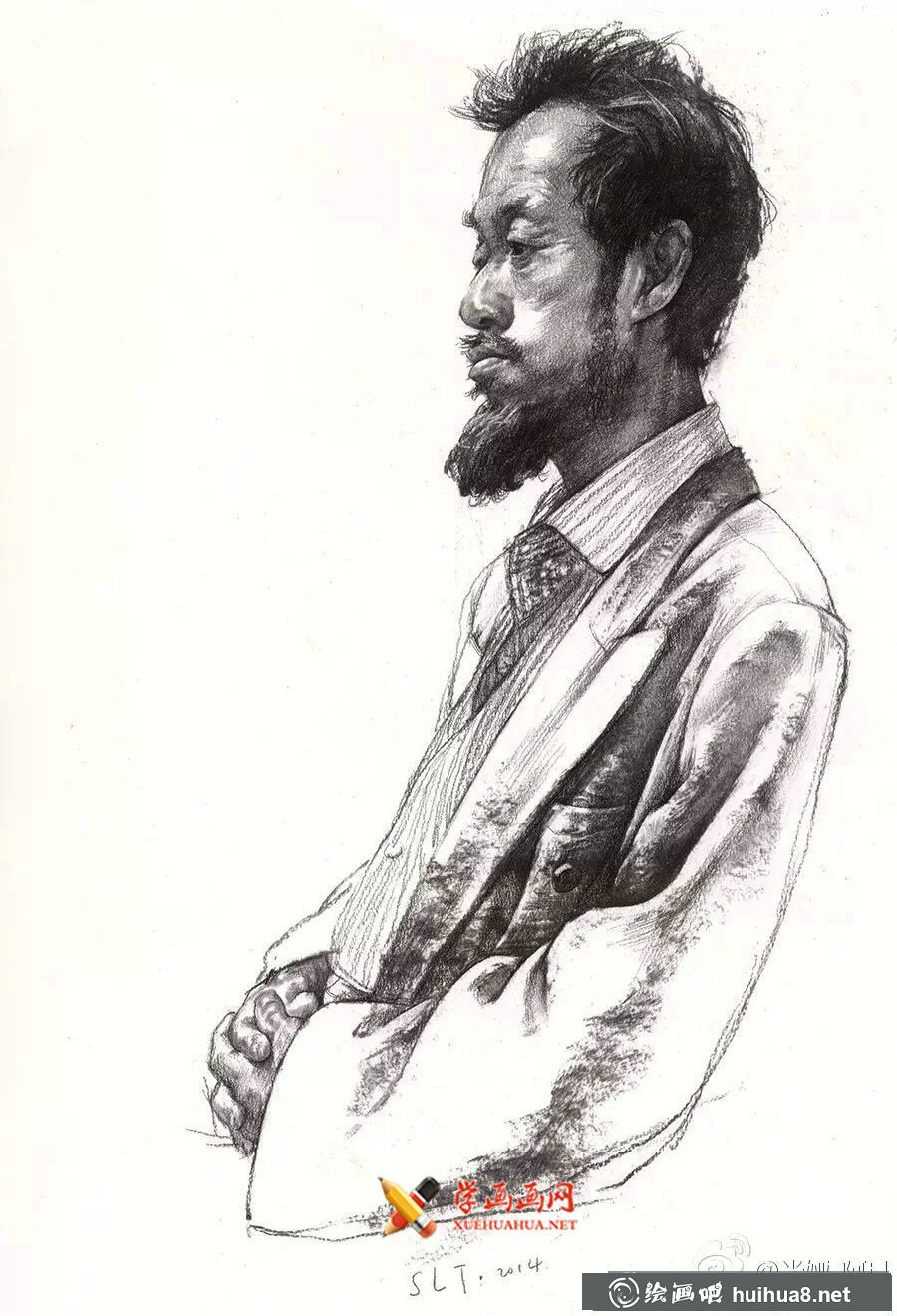 適合美考的素描半身像范畫作品 (5)