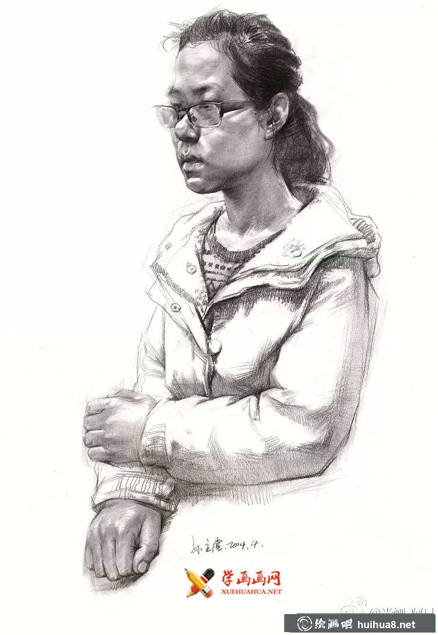 適合美考的素描半身像范畫作品 (9)