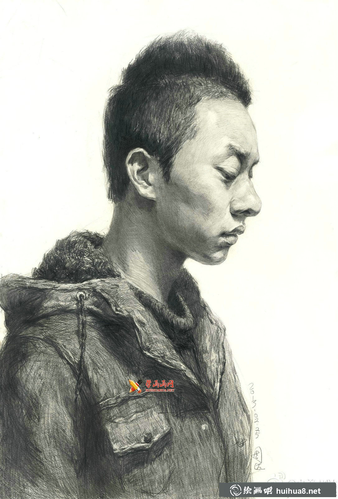 央美周達(dá)素描頭像作品欣賞(2)