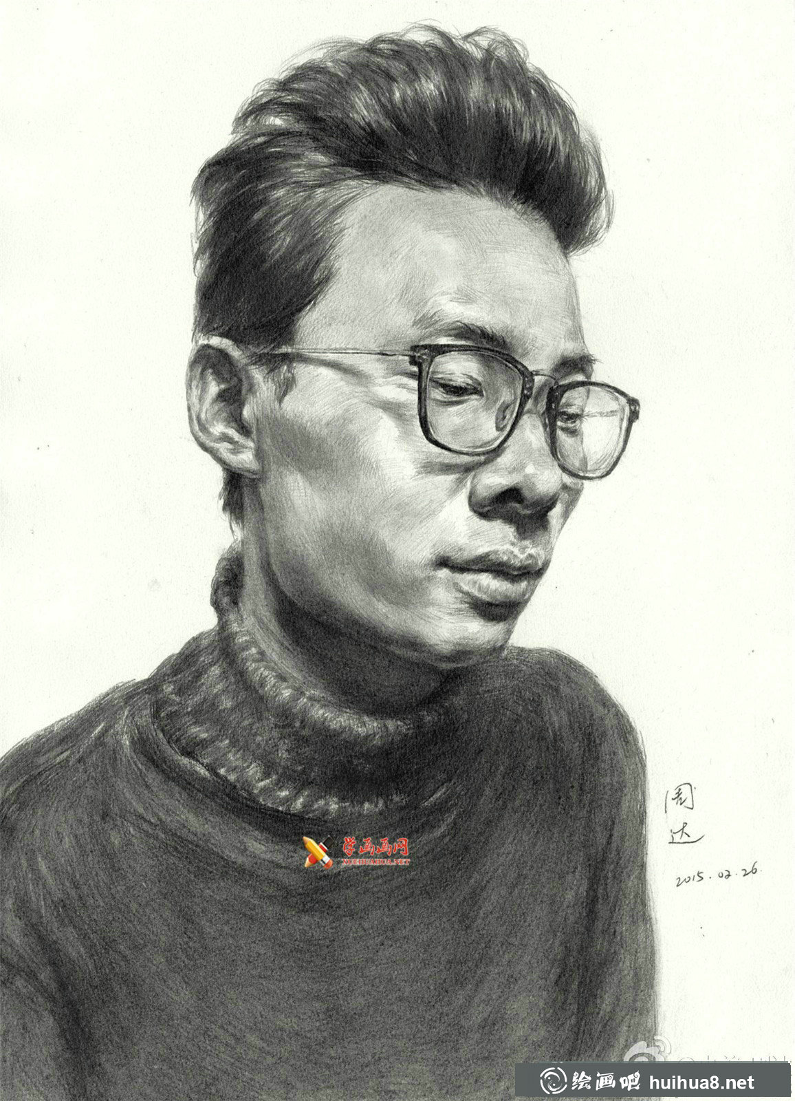 央美周達(dá)素描頭像作品欣賞(6)