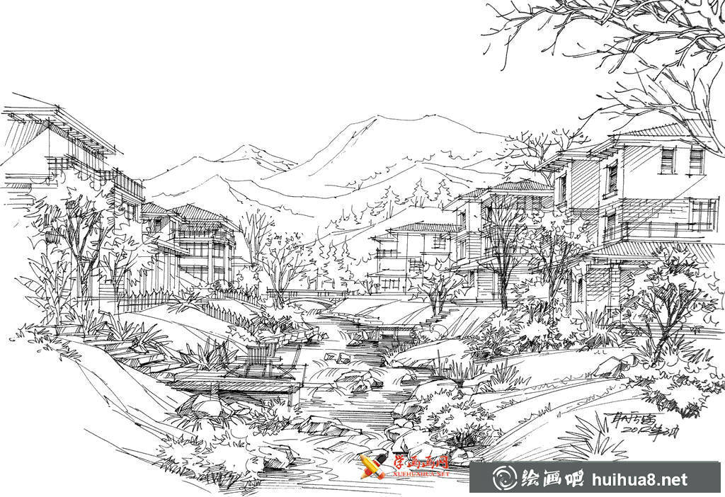 耿慶雷建筑鋼筆畫速寫欣賞(9)