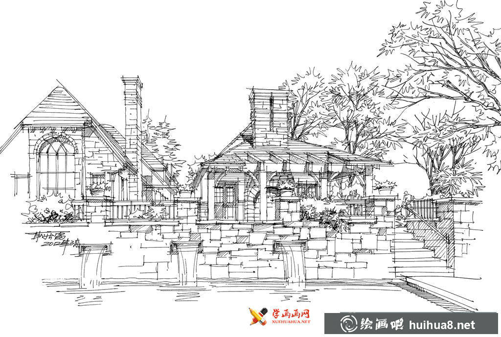 耿慶雷建筑鋼筆畫速寫欣賞(11)
