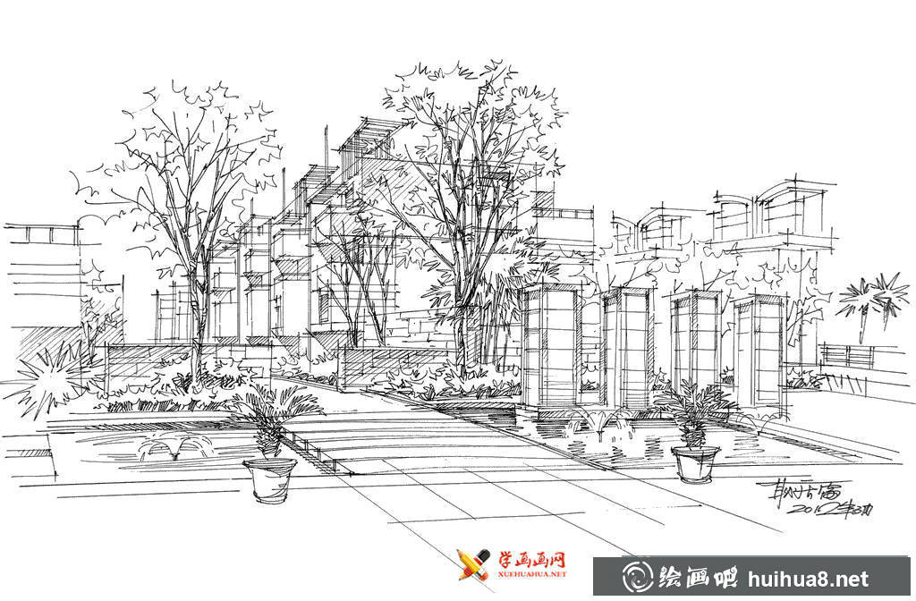 耿慶雷建筑鋼筆畫速寫欣賞(12)