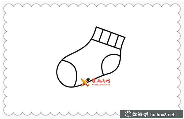 兒童襪子彩色簡筆畫圖片(1)