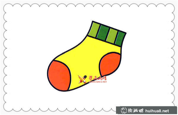兒童襪子彩色簡筆畫圖片(2)