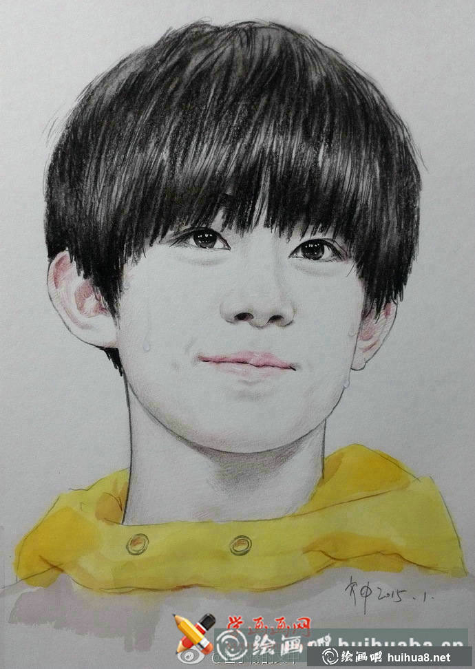 TFBOYS-易烊千璽彩鉛畫(5)