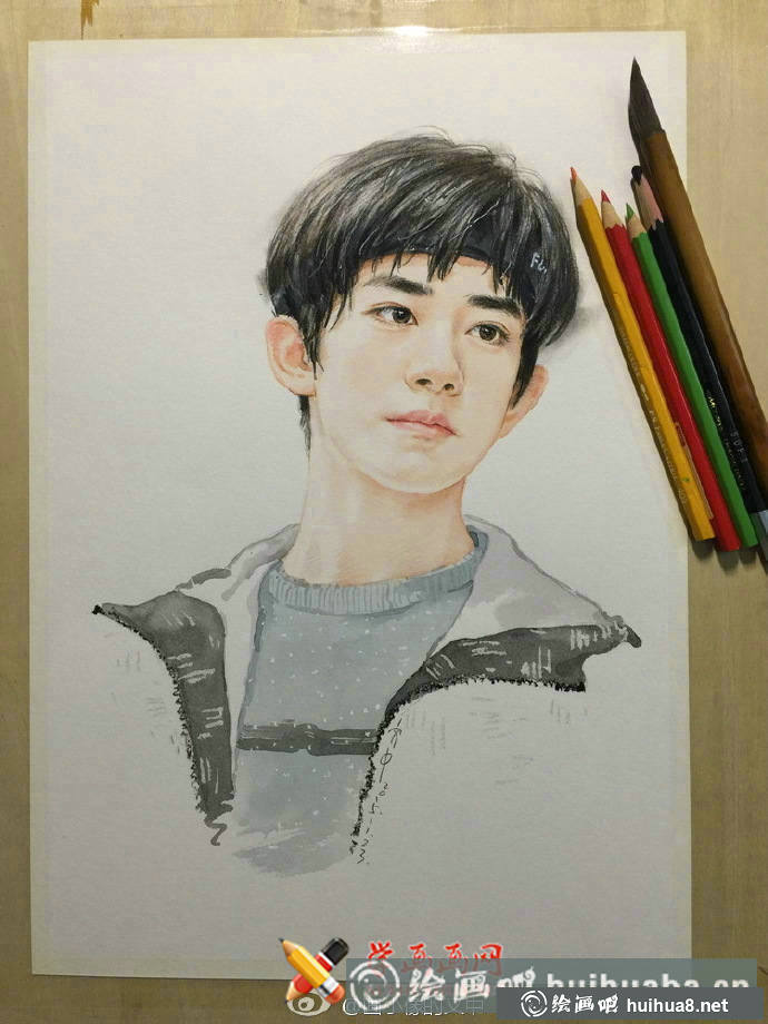 TFBOYS-易烊千璽彩鉛畫(4)