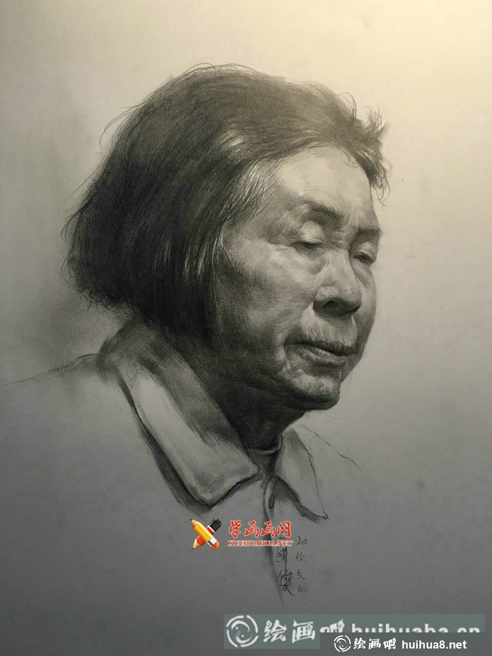 老鷹畫室呂國杰老師素描頭像范畫欣賞