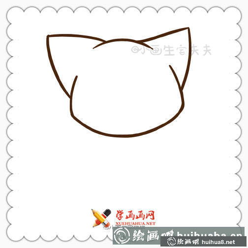 穿衛(wèi)衣的小貓簡筆畫圖片(3)