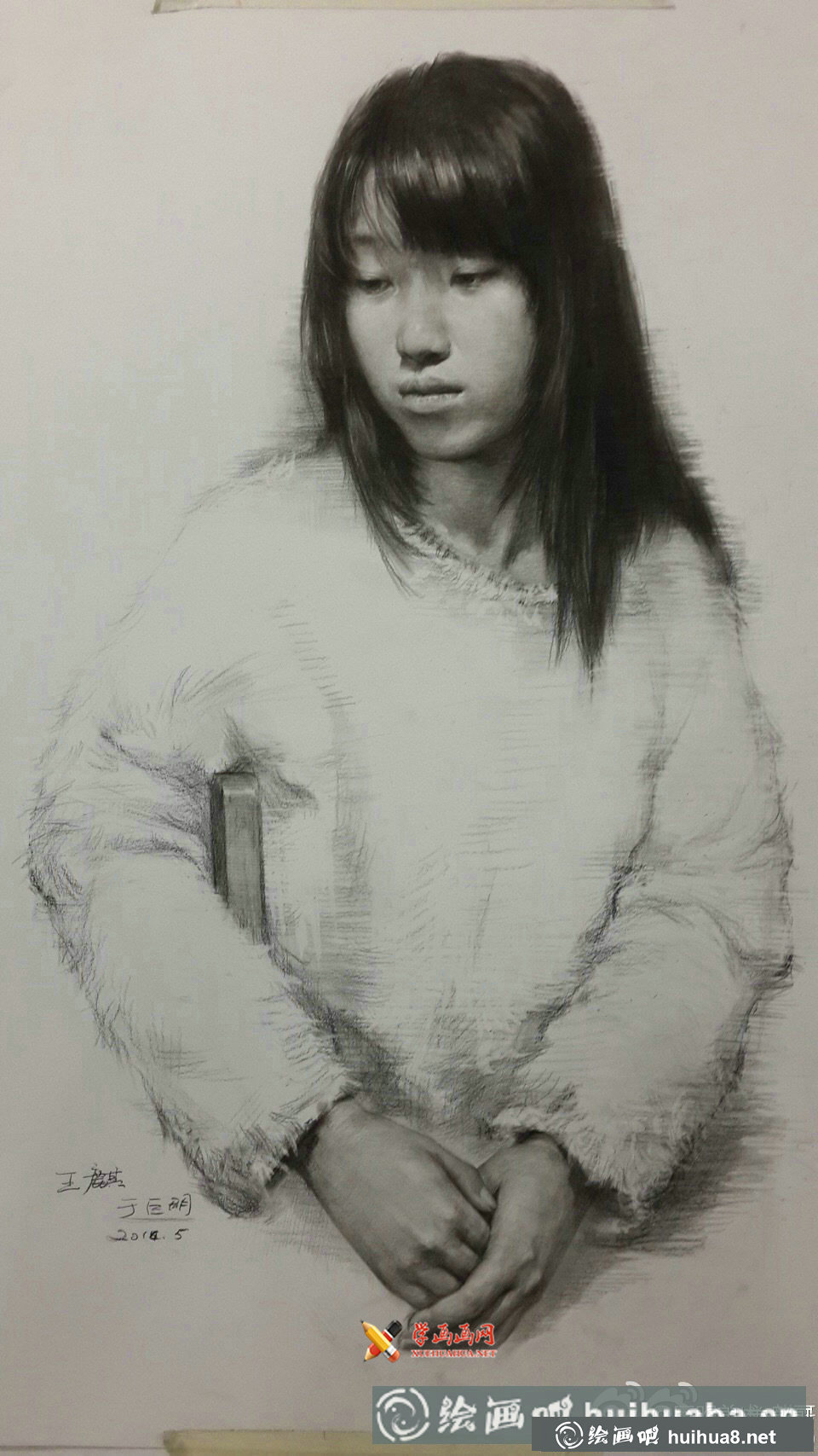 素描半身像及頭像作品