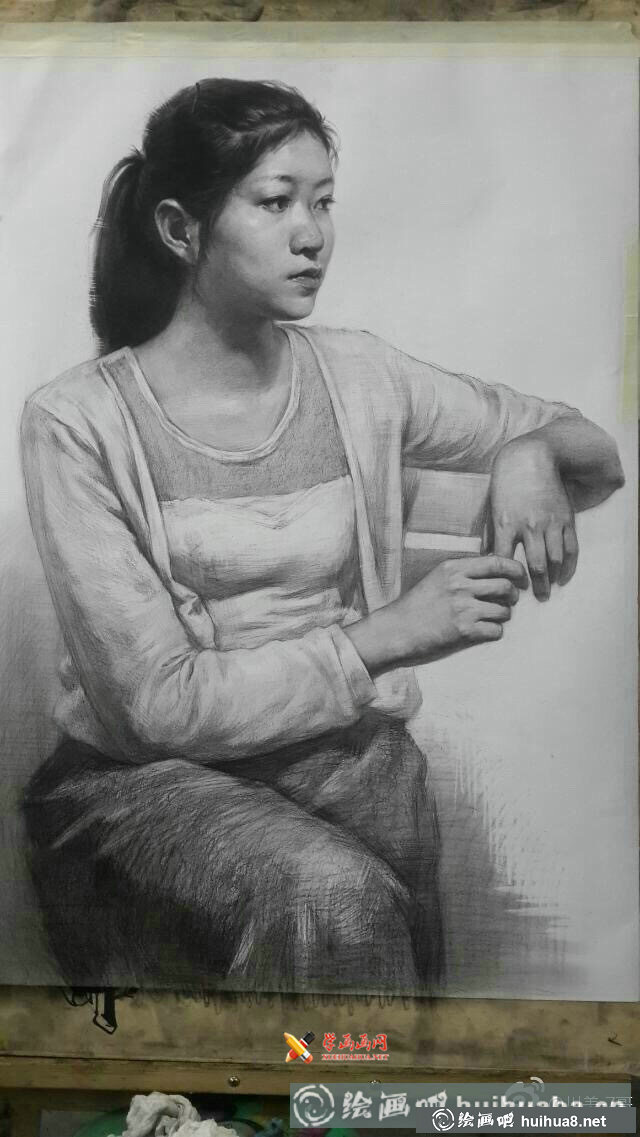 素描半身像及頭像作品