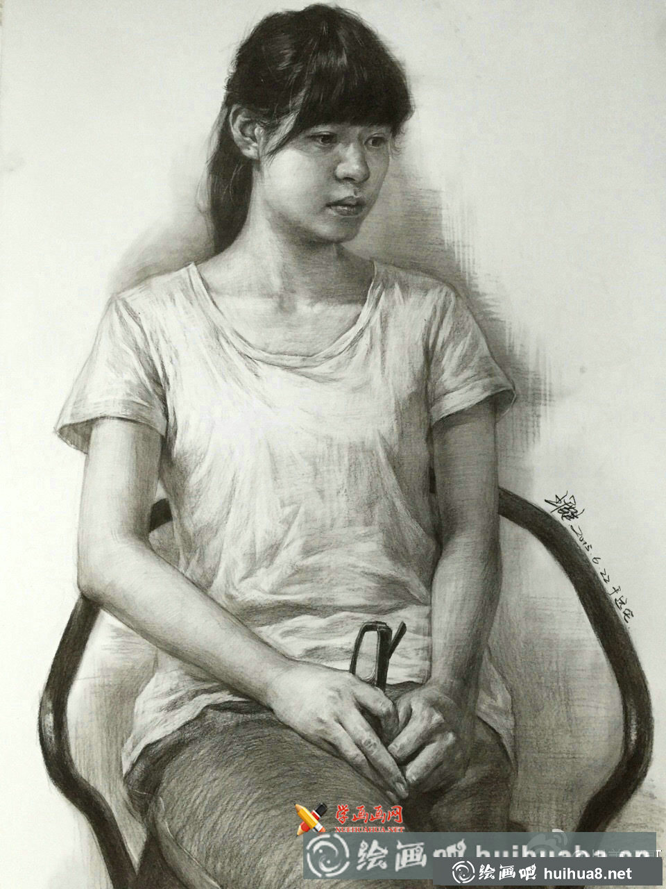 素描半身像及頭像作品