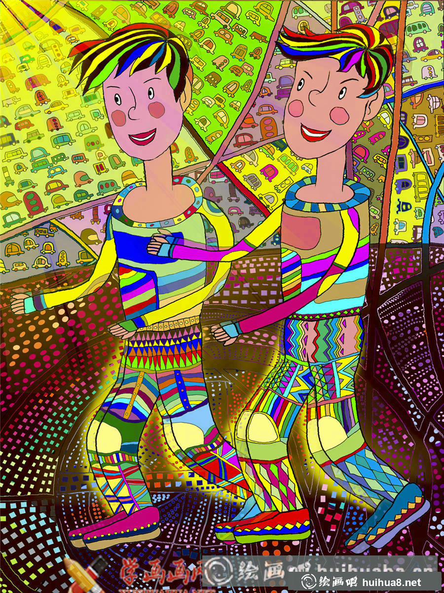 小學獲獎科幻畫作品：《太陽能懶人運動服》(1)