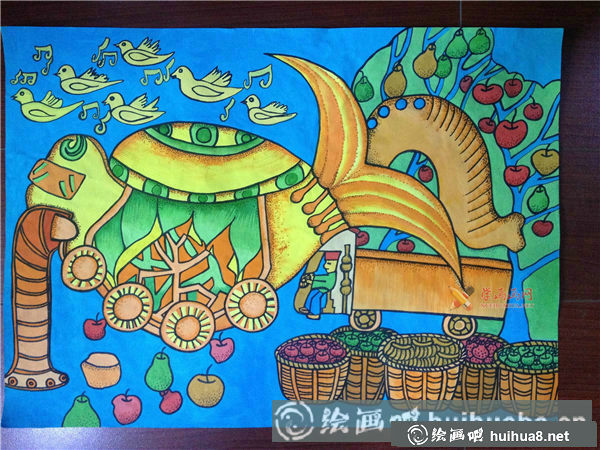 兒童科幻畫(huà)《環(huán)境小衛(wèi)士》(1)