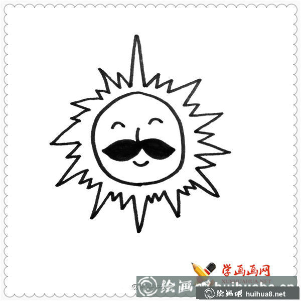 卡通太陽簡筆畫圖片大全【9幅】(7)