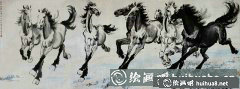 徐悲鴻群馬圖高清賞析