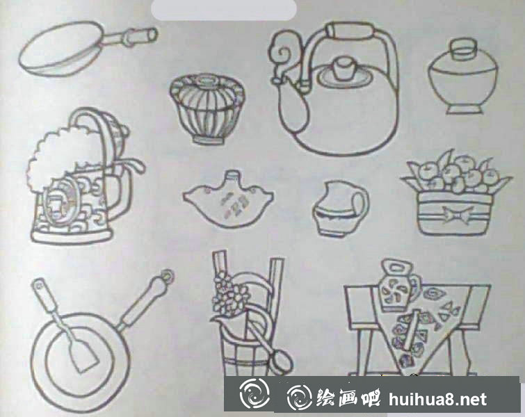 日常生活用品簡筆畫圖片大全(5)