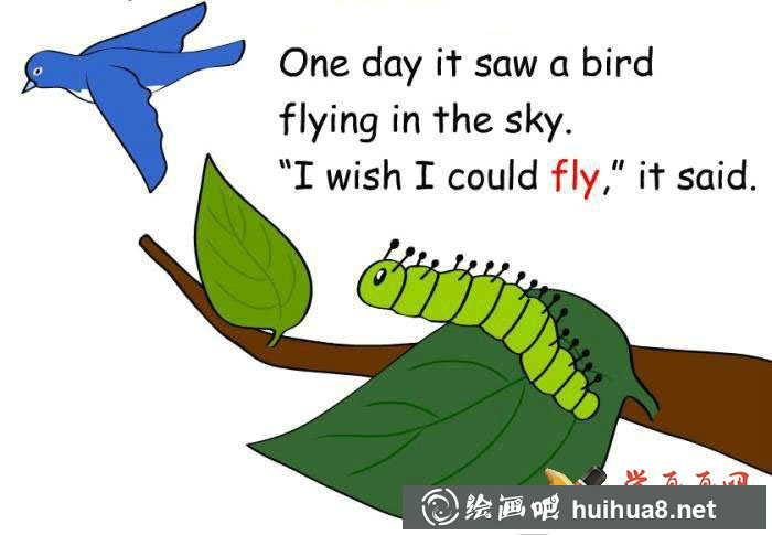 毛毛蟲(chóng)簡(jiǎn)筆畫(huà)圖片_毛毛蟲(chóng)涂色卡(4)