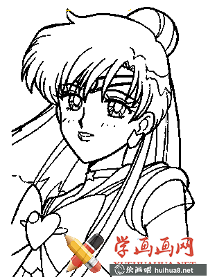 美少女戰(zhàn)士簡筆畫圖片大全(5)