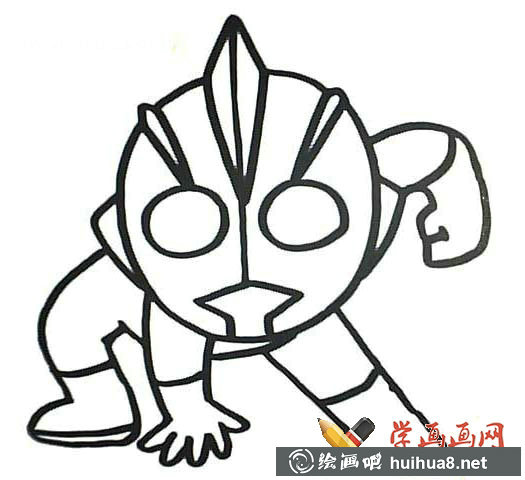 奧特曼簡筆畫圖片(1)